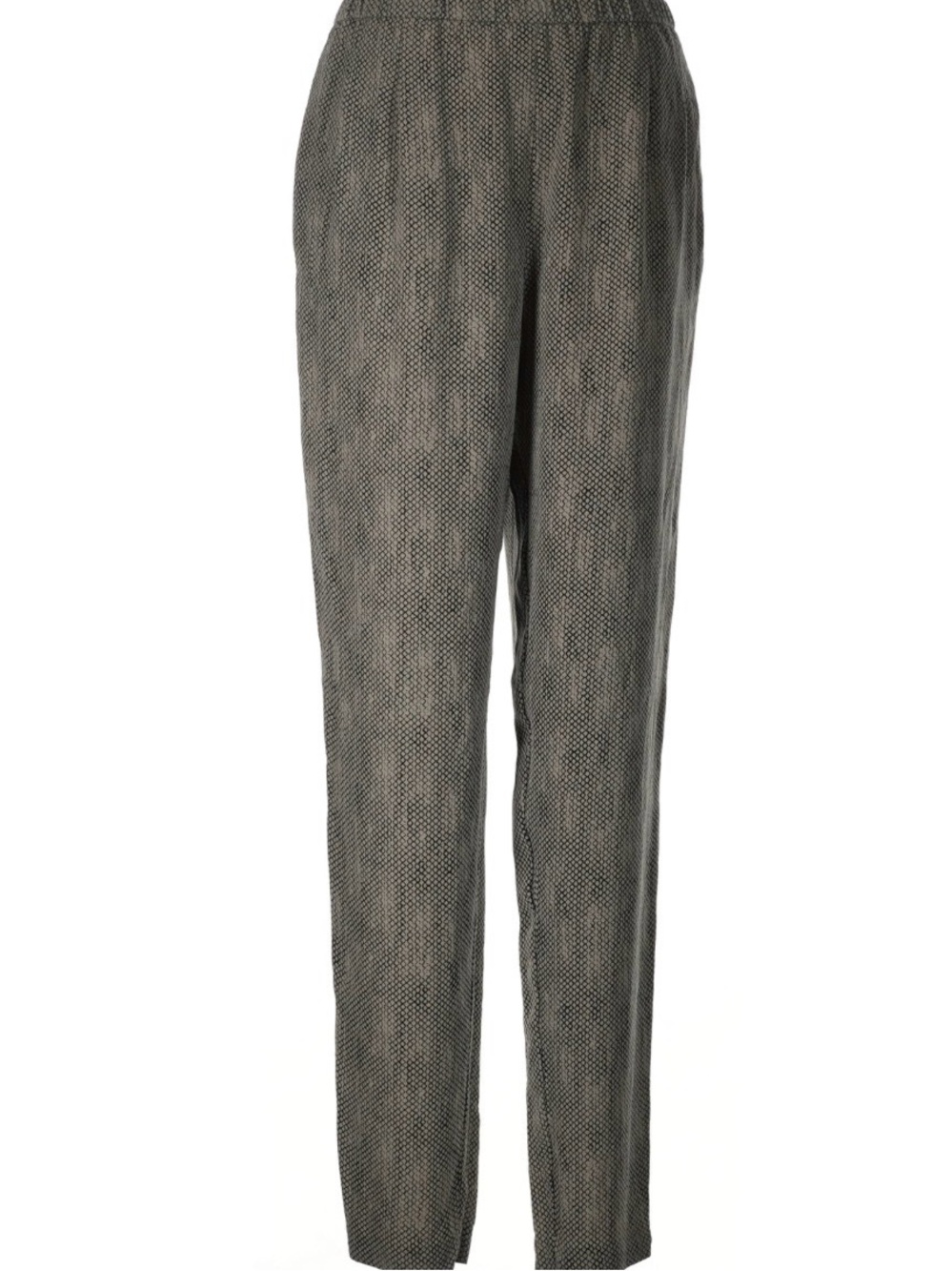 Eileen Fisher 100% Silk Washable Crepe Pants in snakeskin pattern - small